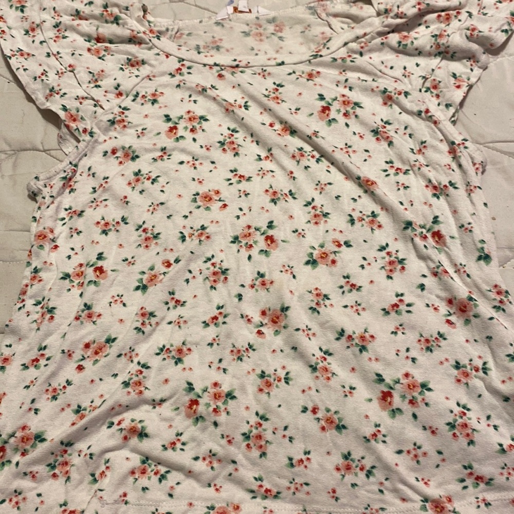 short sleeve flower shirt, Size medium